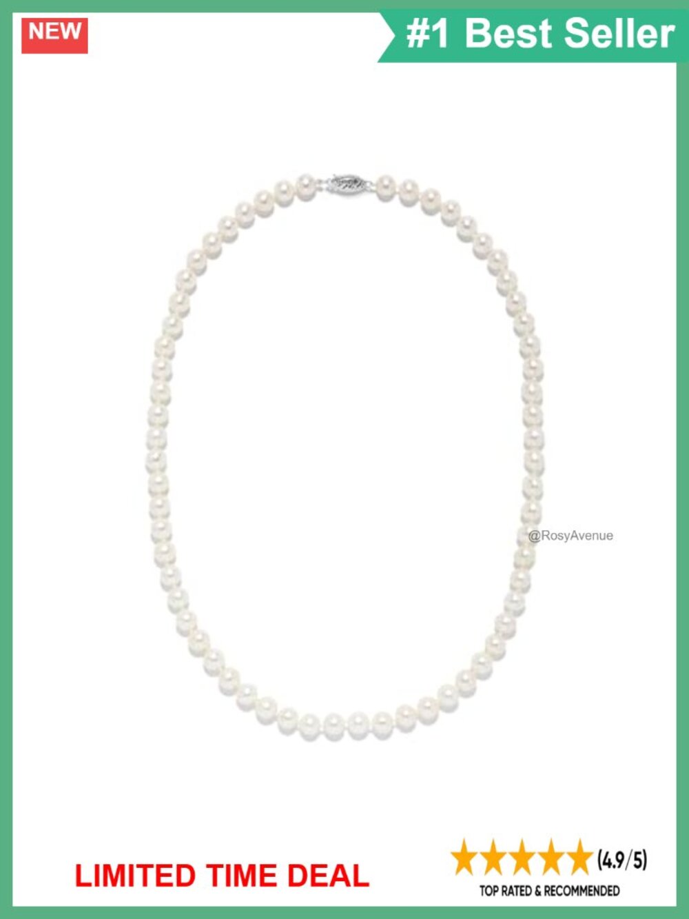 14K Gold Akoya Cultured Pearl 18" Silk-Knotted Necklace Fishhook Clasp